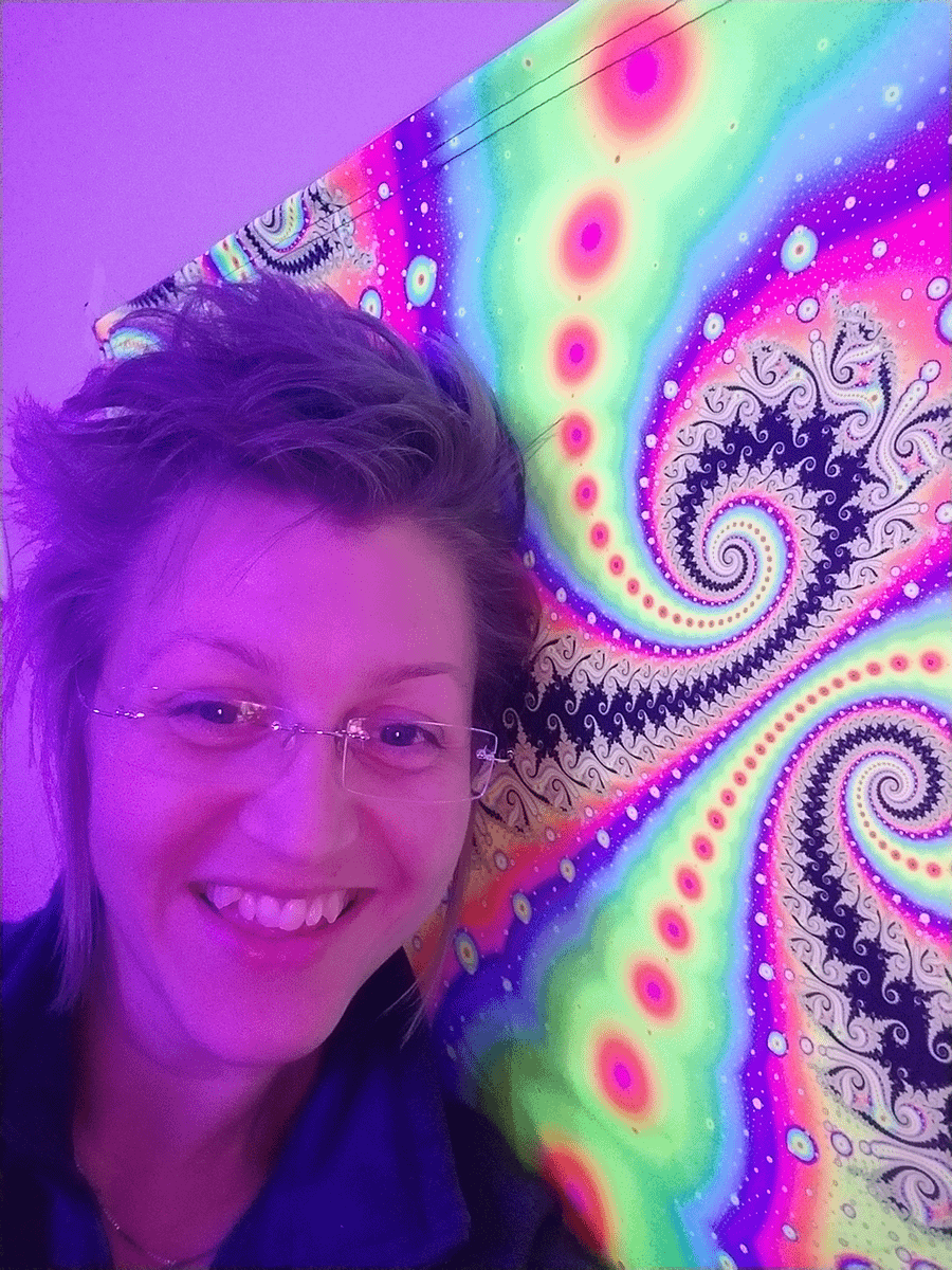UV fractal tapestry - Pink Lemonade Sunrise product image (1)