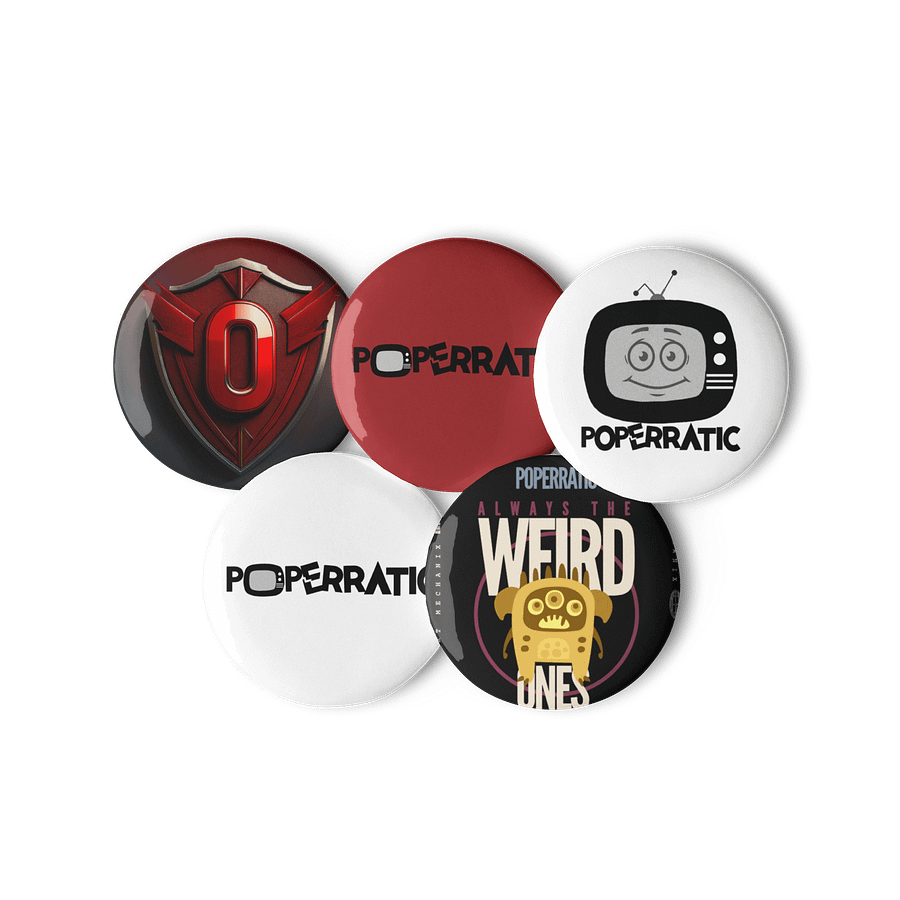 Poperratic Pinback Set of 5 - 1.25" product image (1)