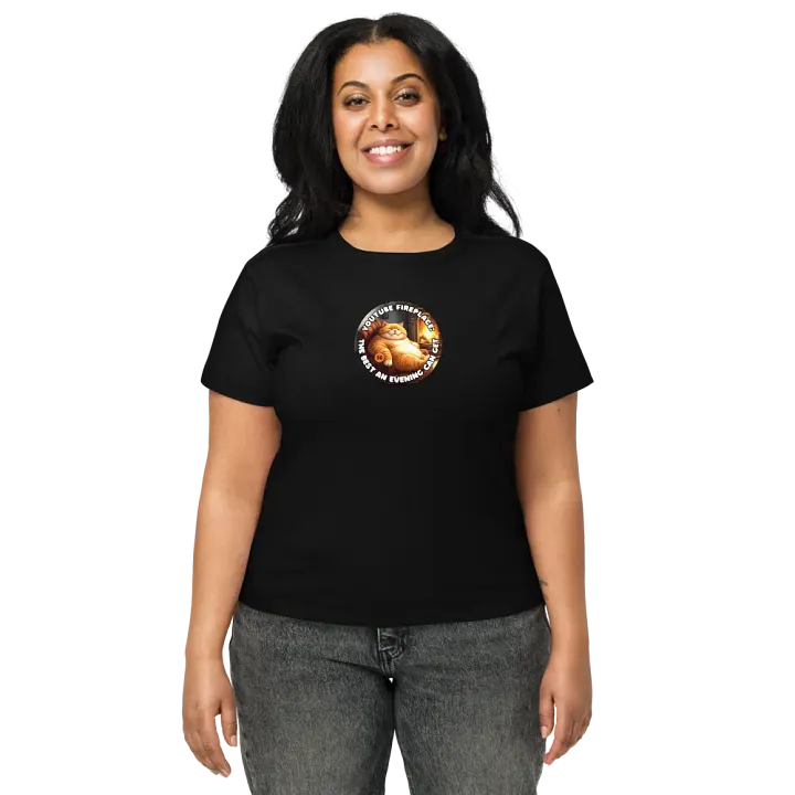 Cozy Cat - YouTube Fireplace: The Best an Evening Can Get | High Waisted Tee product image (2)