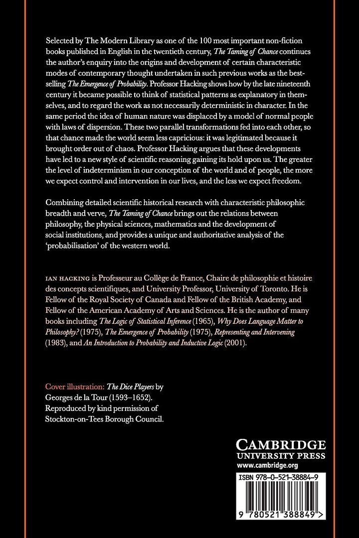 The Taming of Chance (Ideas in Context, Series Number 17) 1st Edition product image (2)