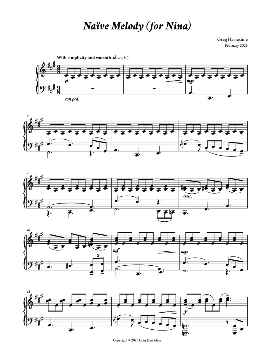 Naive Melody (for Nina) product image (1)