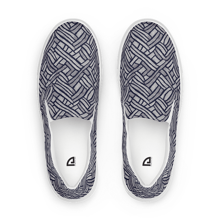 Grey Rectangles Canvas Shoes product image (1)