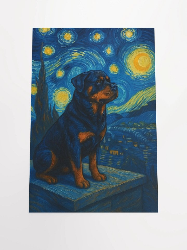 Rottweiler Starry Night Poster product image (1)