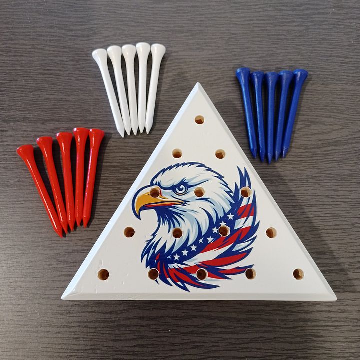American Bald Eagle / Flag - Triangle Peg Game product image (1)