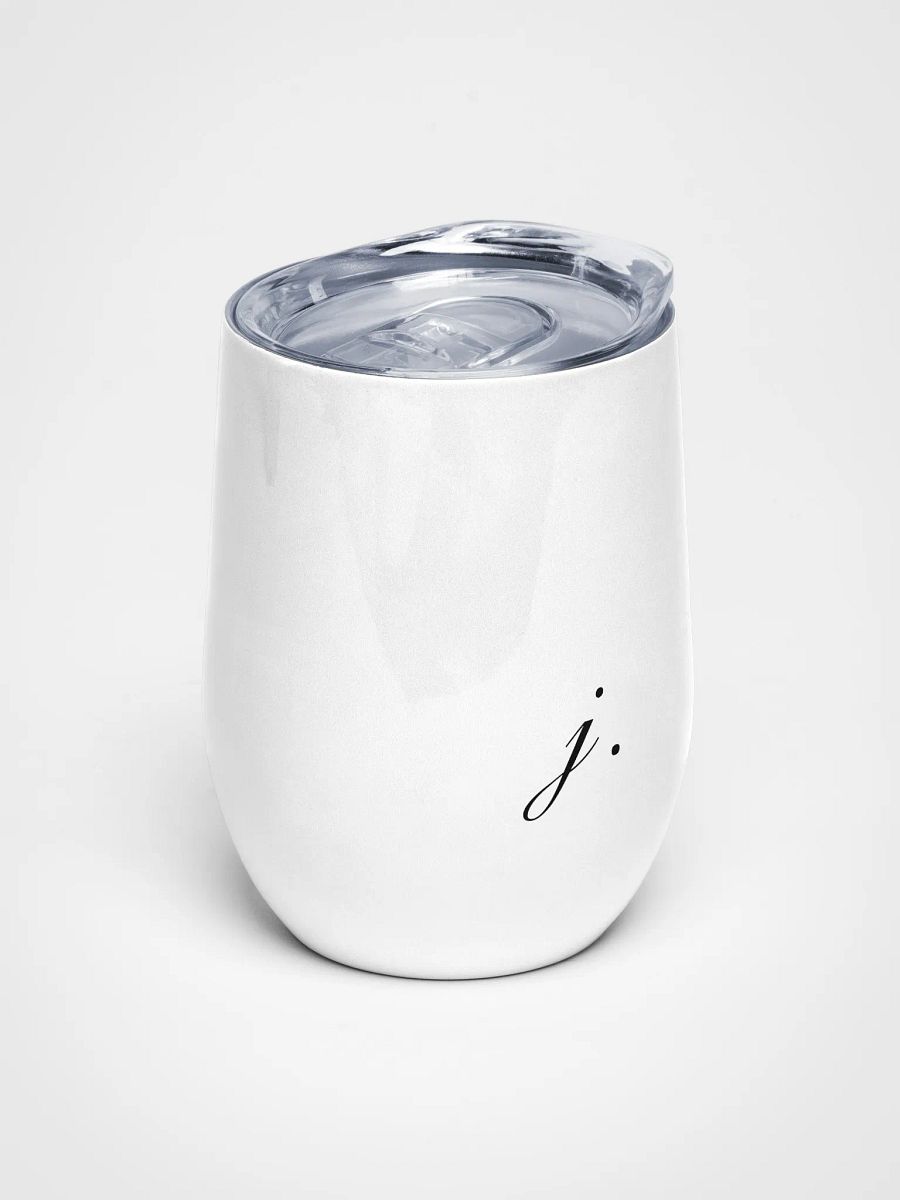 Elegant J Calligraphic Stainless Wine Tumbler product image (1)