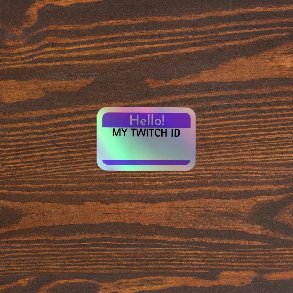 Hello! Twitch ID Sticker product image (5)