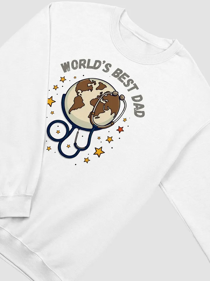 World's Best Dad Globe Stethoscope Sweatshirt product image (7)