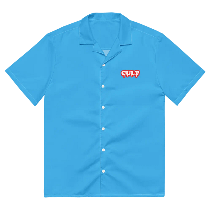 OCEAN BLUE RED CULT BUTTON UP product image (2)
