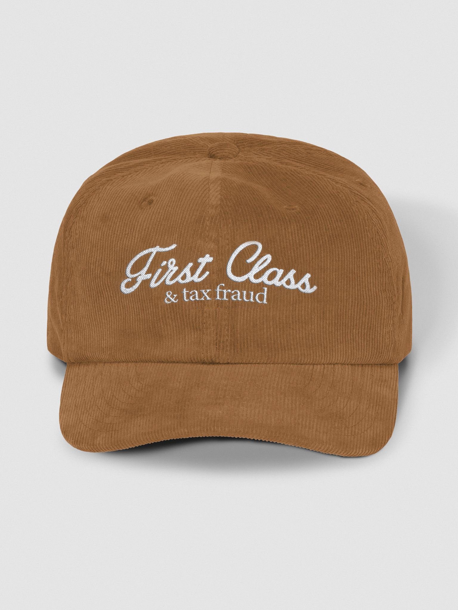 First Class & Tax Fraud Corduroy Cap product image (1)