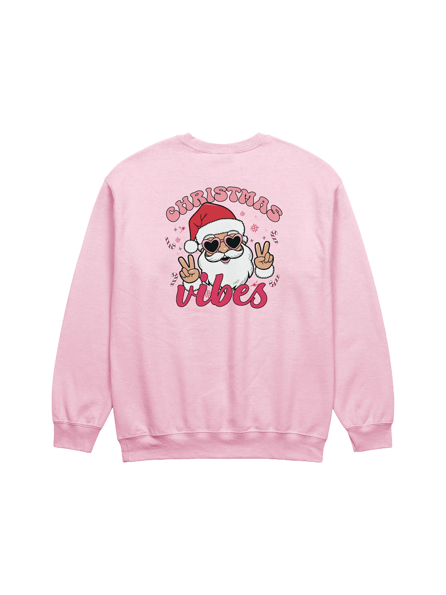 [Santa With Heart Glasses Christmas Vibes] Crewneck Sweatshirt product image (4)