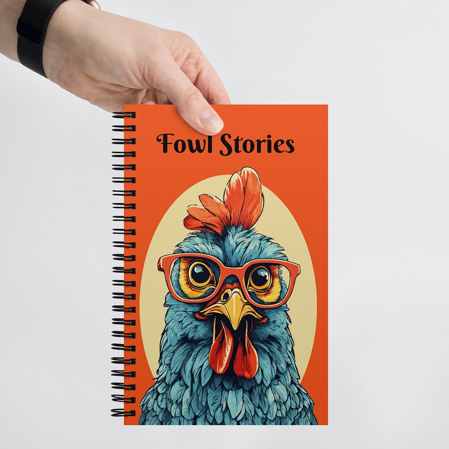 Fowl Stories Chicken with Glasses Spiral Notebook product image (5)