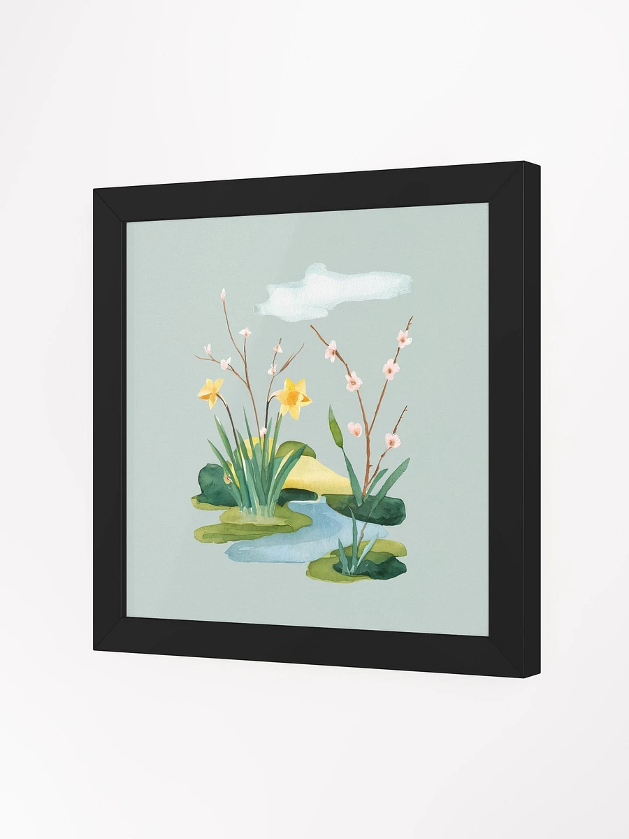 Gentle Floral Waterside Watercolor - Framed Poster product image (2)