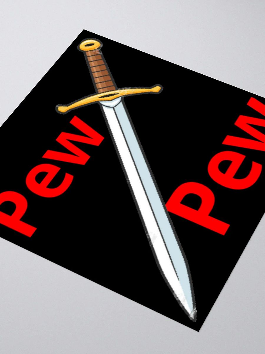 Pew Pew - Black 'Kiss Cut Sticker' product image (7)