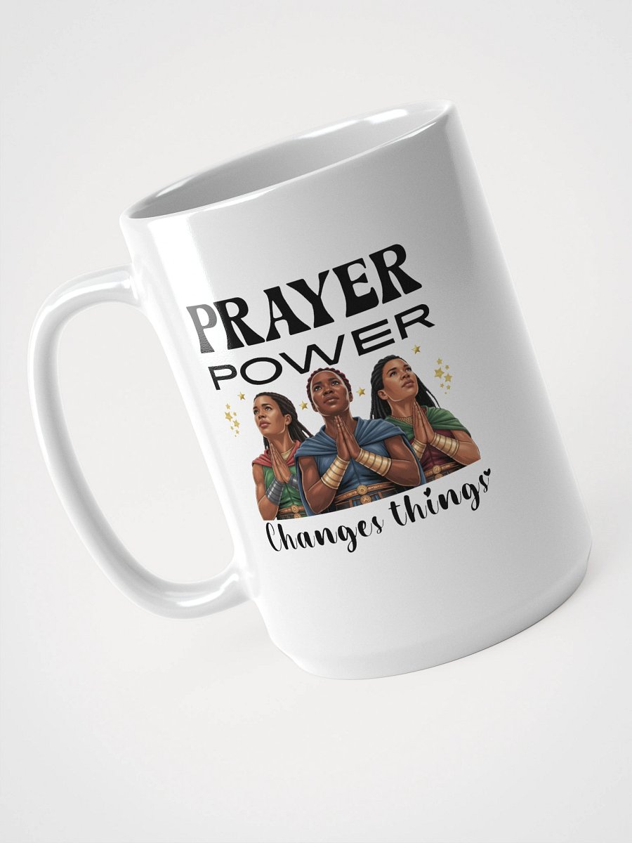Prayer Power Changes Things, Christian Glossy White Ceramic mug. product image (3)