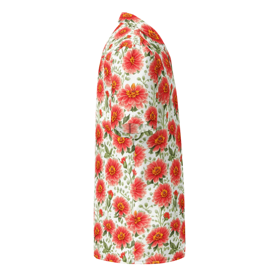 Floral Pattern Zinnia Flowers Hawaiian Shirt product image (4)