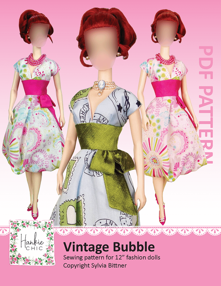 Vintage Bubble sewing pattern for 12