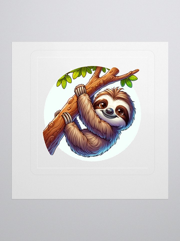 Smiling Sloth Kiss Cut Stickers product image (2)