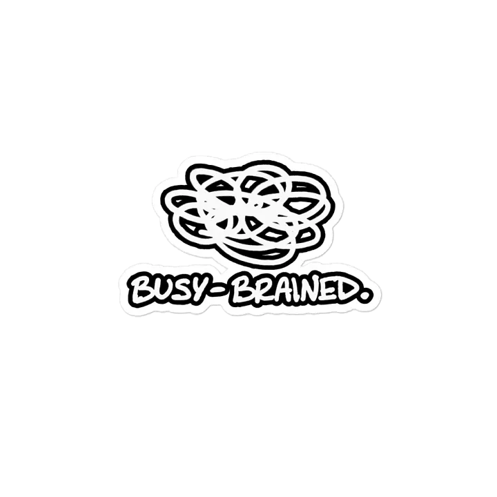BUSY-BRAINED (lined design) magnet product image (2)