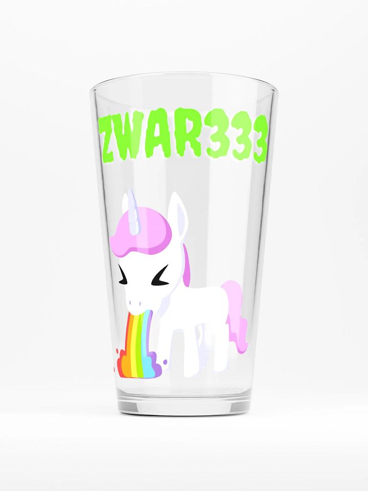 Puking Unicorn Pint Glass product image (1)