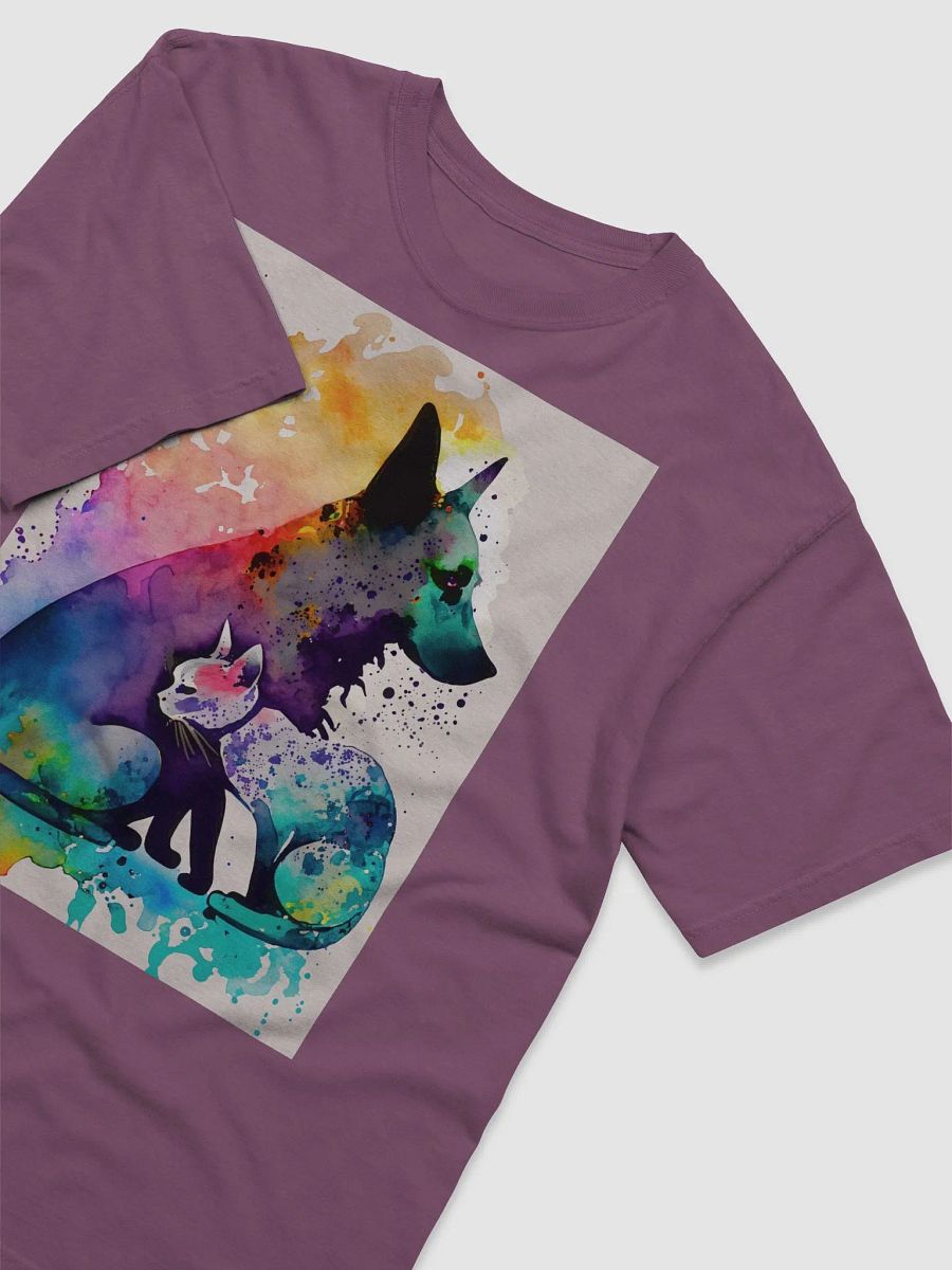 Deep Connection: Watercolor Dog & Cat T-Shirt by Wear Your Values product image (31)
