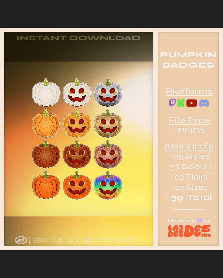 Pumpkins Badges product image (1)