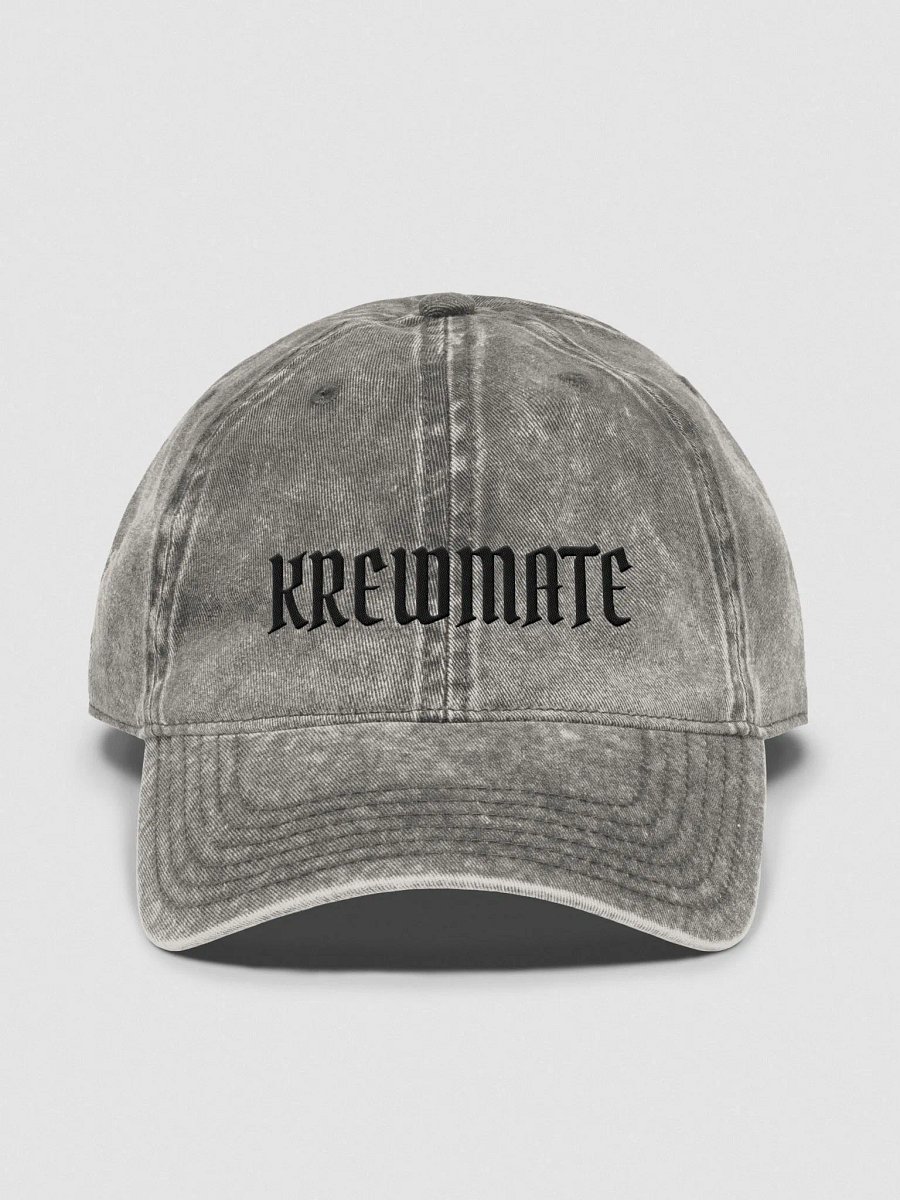 Krewmate Essentials Hat - Vintage Wash (Black Logo) product image (1)