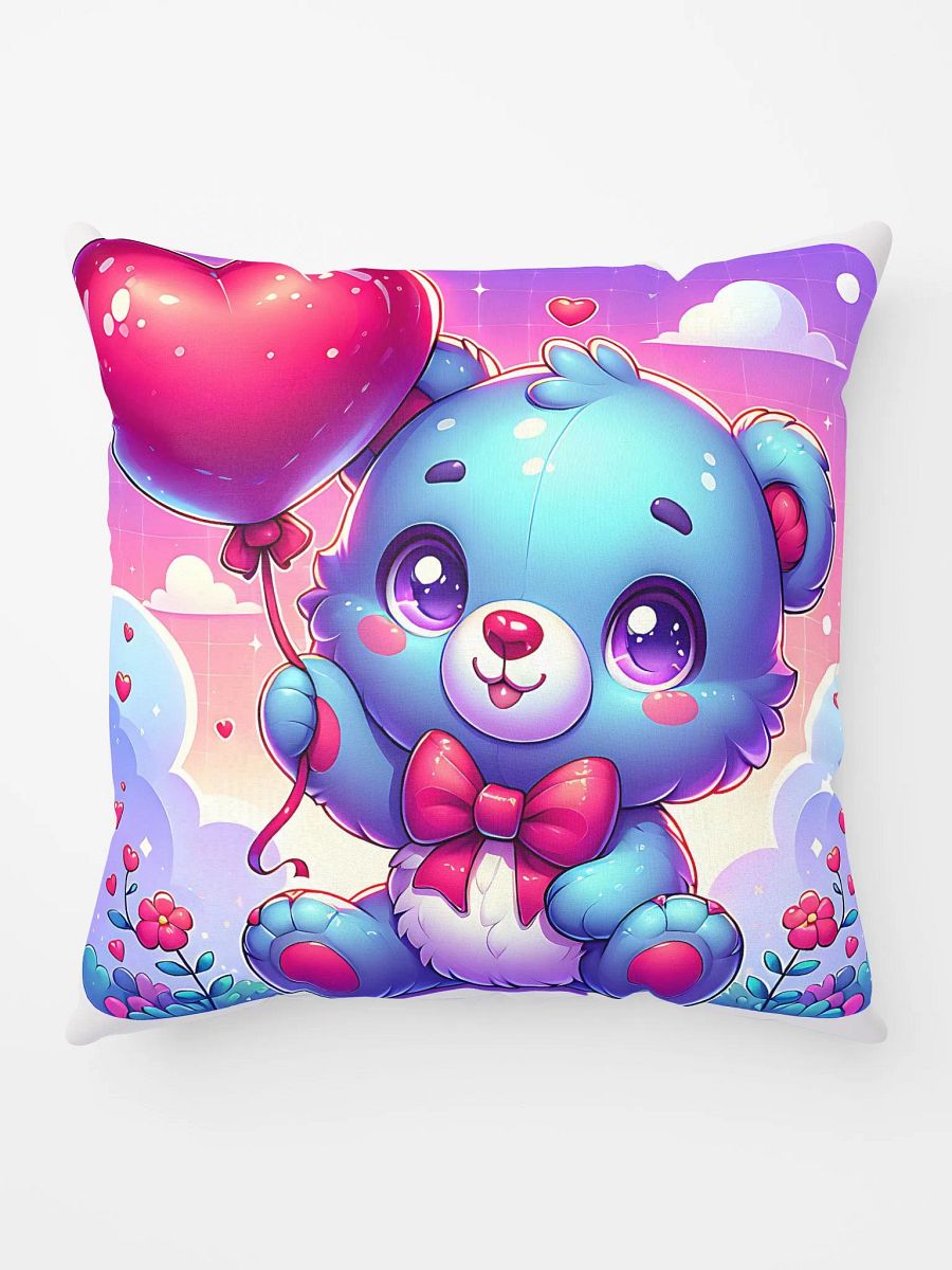 Whimsical Teddy Bear Heart Balloon Pillow product image (10)
