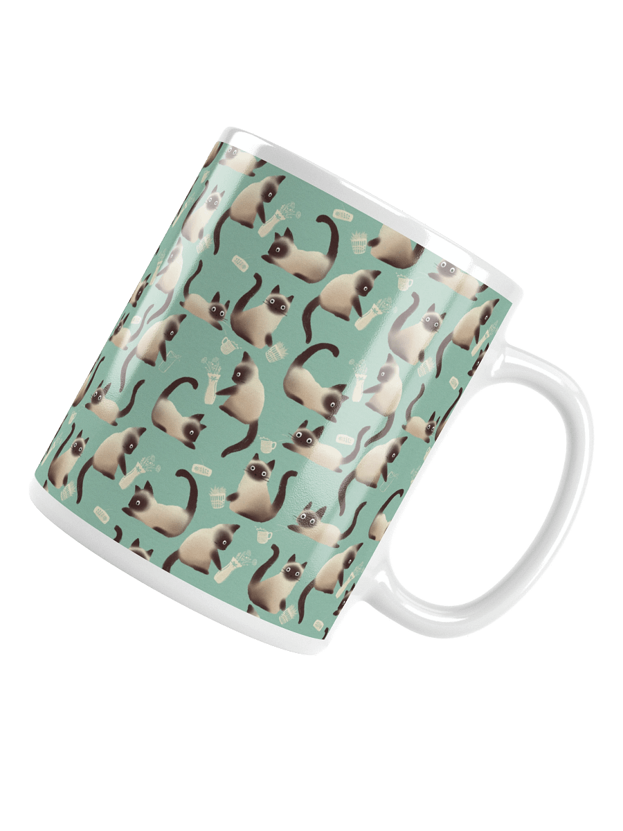 Bad Siamese Cats Knocking Stuff Over Mug, Mint product image (12)