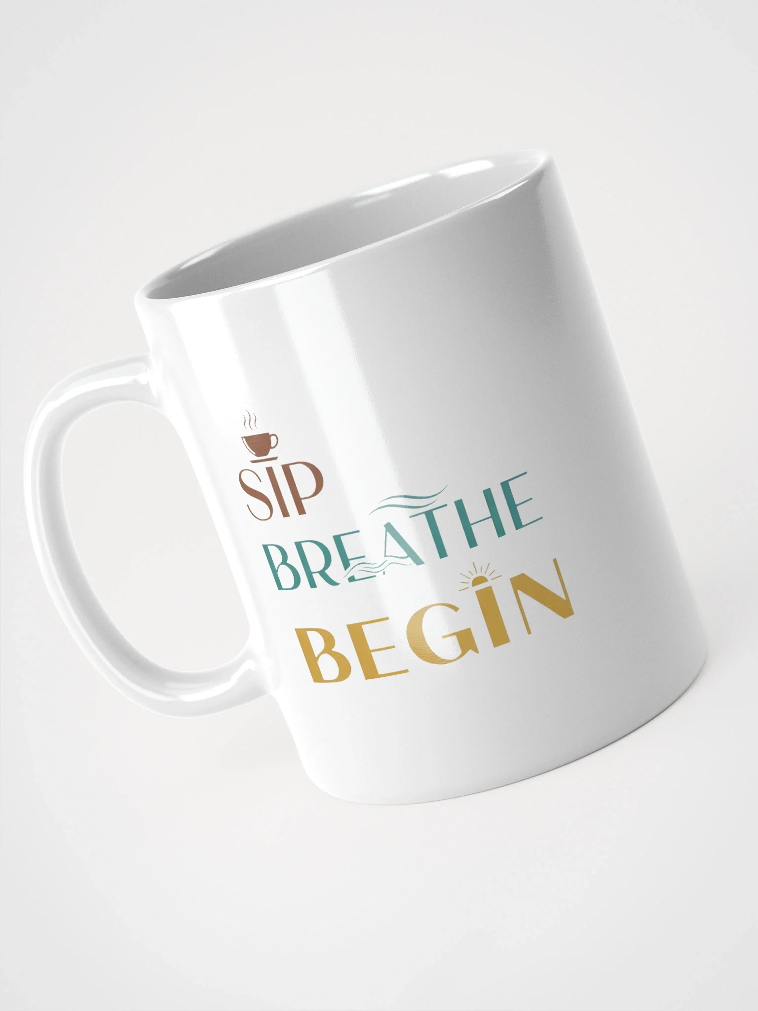 Sip, Breathe, Begin Mug – Motivational Coffee Cup for Mindful Mornings & Daily Inspiration product image (4)