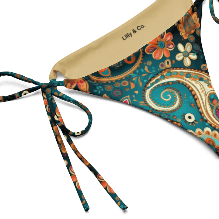Boho Chic Paisley Paradise String Bikini Bottom product image (2)