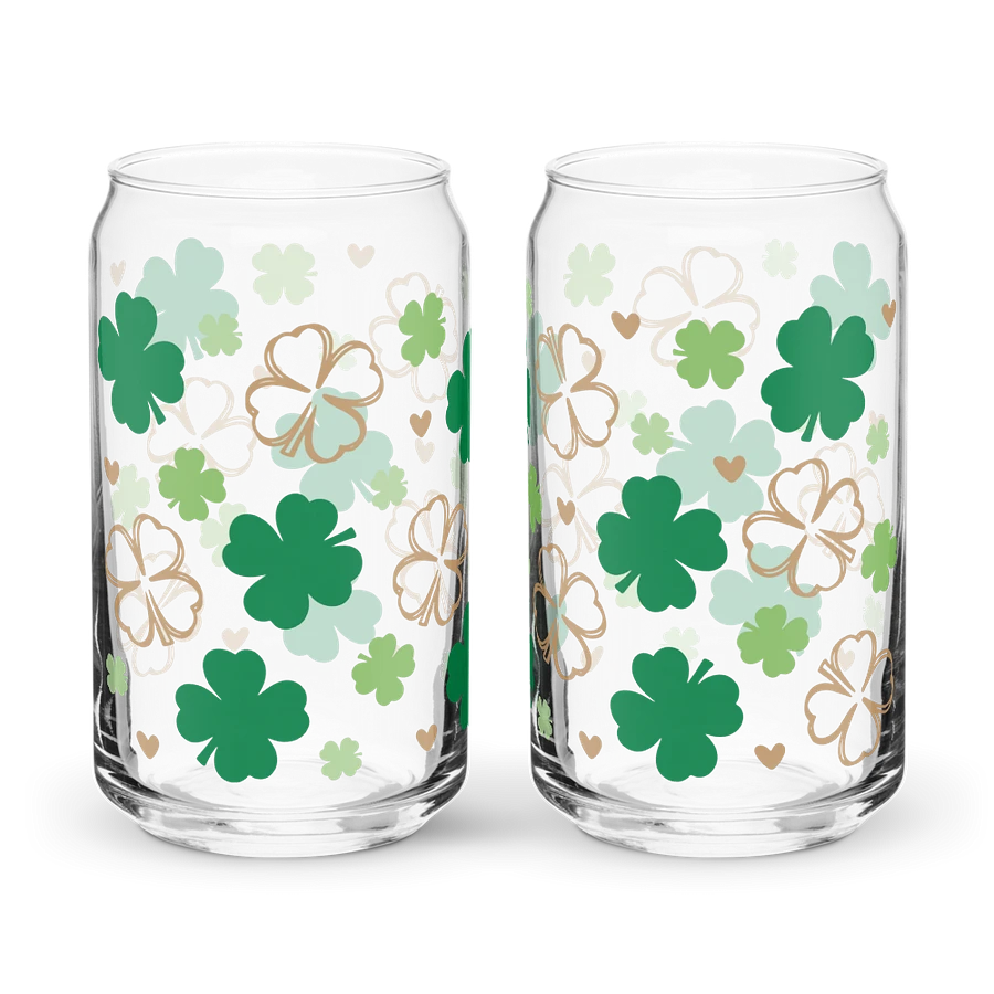 Shamrock Print Can-Shaped Glass ☘️ product image (3)