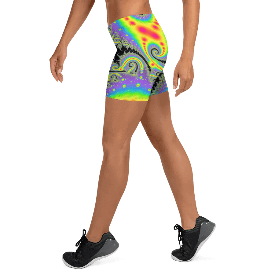 Fractal Bike Shorts - Fluorescent Nebula product image (9)