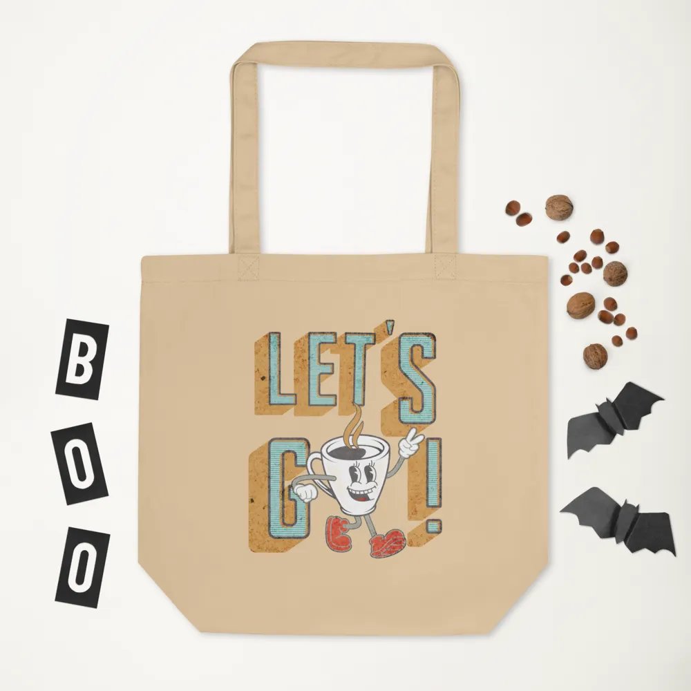 Lets Go Coffee Mascot Eco-Friendly Tote Bag product image (5)