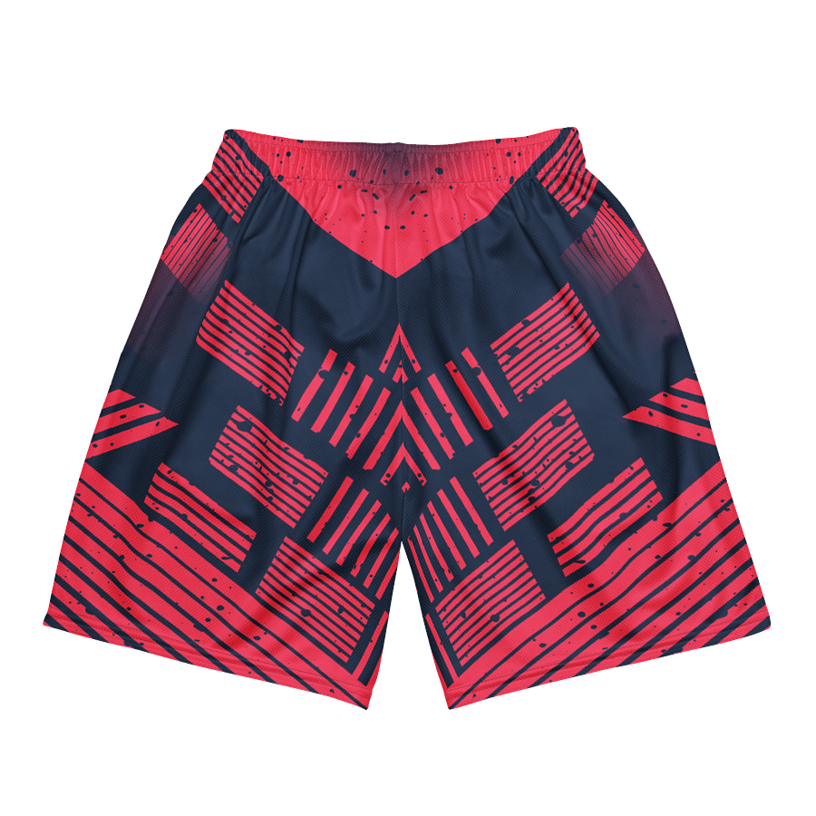 Red Stripes | Recycled Unisex Mesh Shorts product image (5)