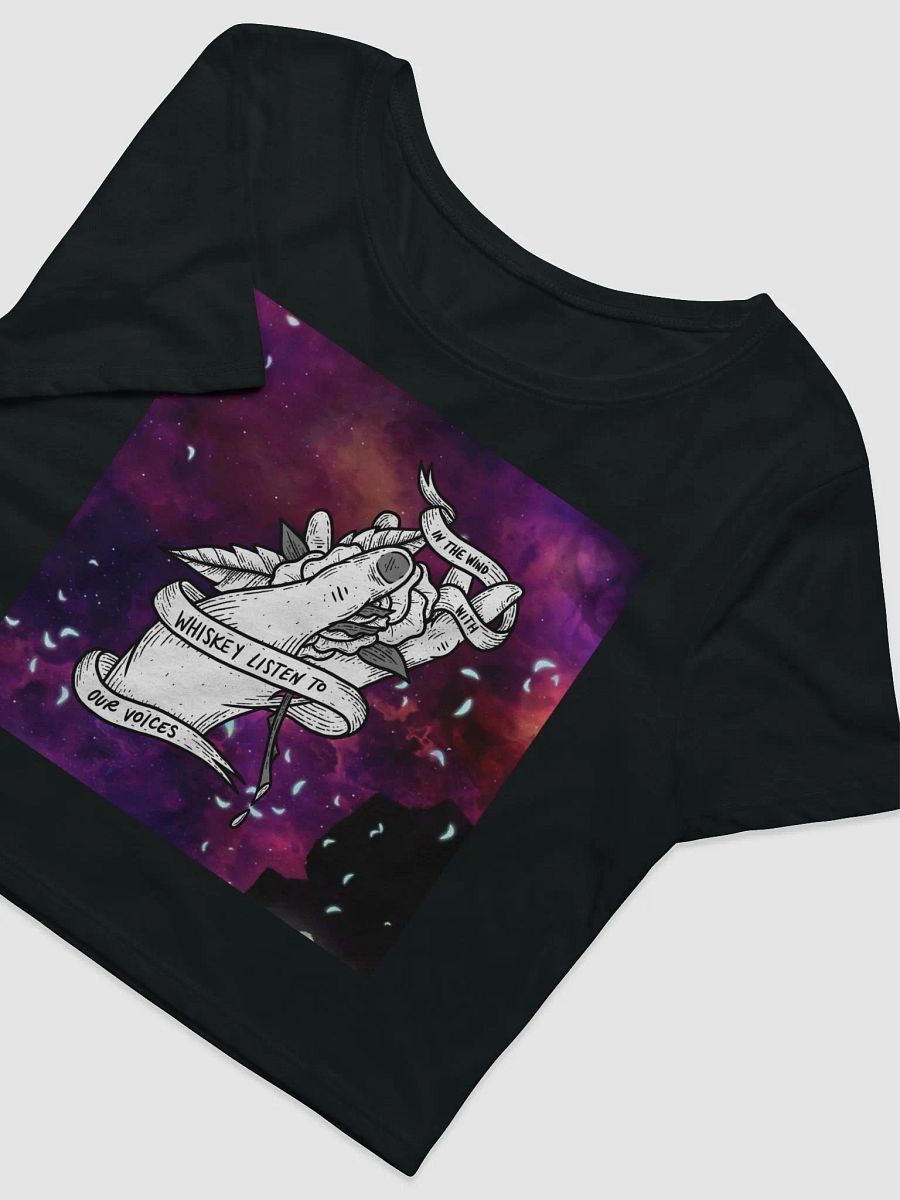 In the Wind with Whiskey Listen to Our Voices Crop tshirt product image (2)