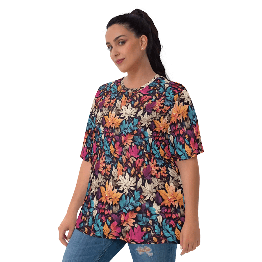 Leaf Pattern All Over Print T-shirt product image (10)