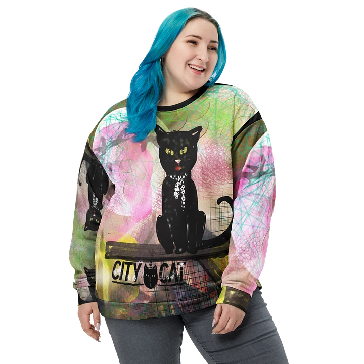 CityCatPaint4 Unisex Art Sweatshirt product image (1)