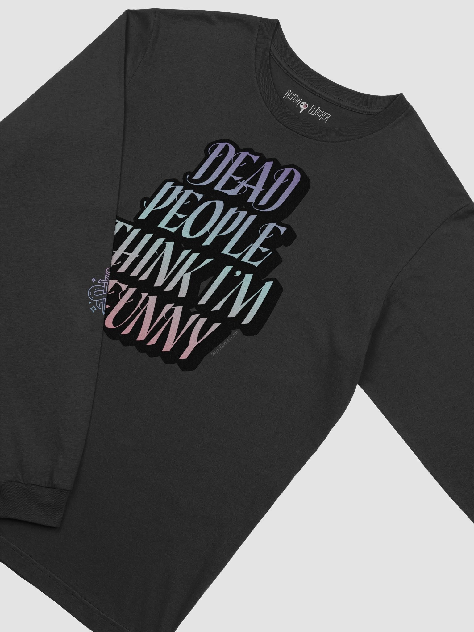 Dead People Think I’m Funny Long Sleeve Women's Tee product image (1)