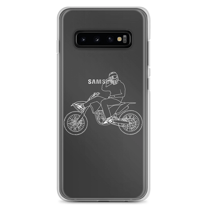 Bike and signature outline (White) Phone Case S product image (1)