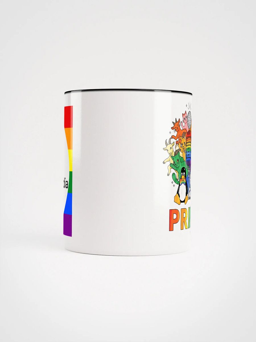 Pride 2025 Coffee Mug - White with Colored Handles product image (4)