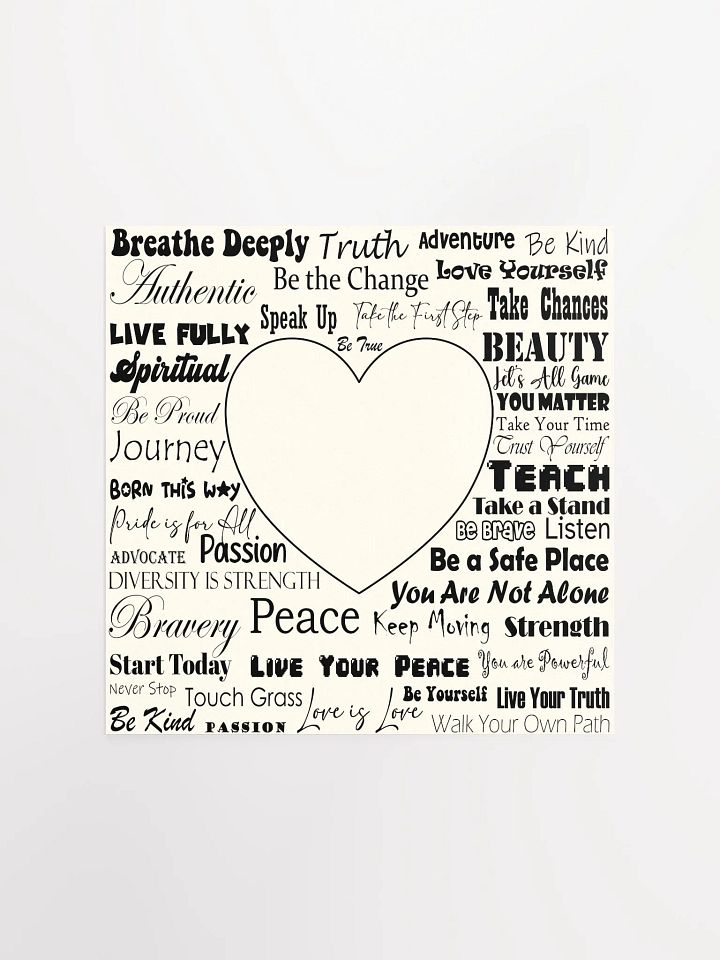 Love and Pride Square Poster (Black Text) product image (1)