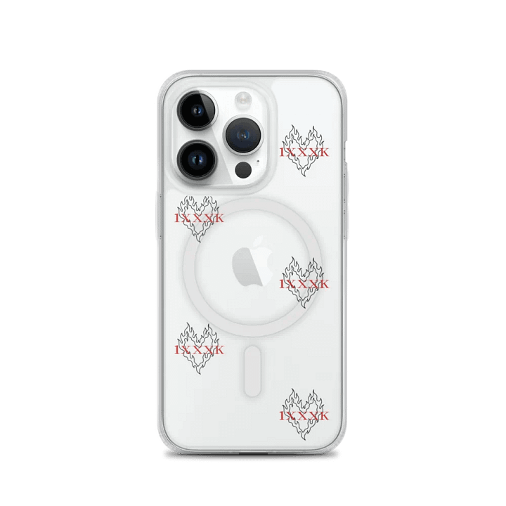 Fiery Black Heart Clear Phone Case product image (2)