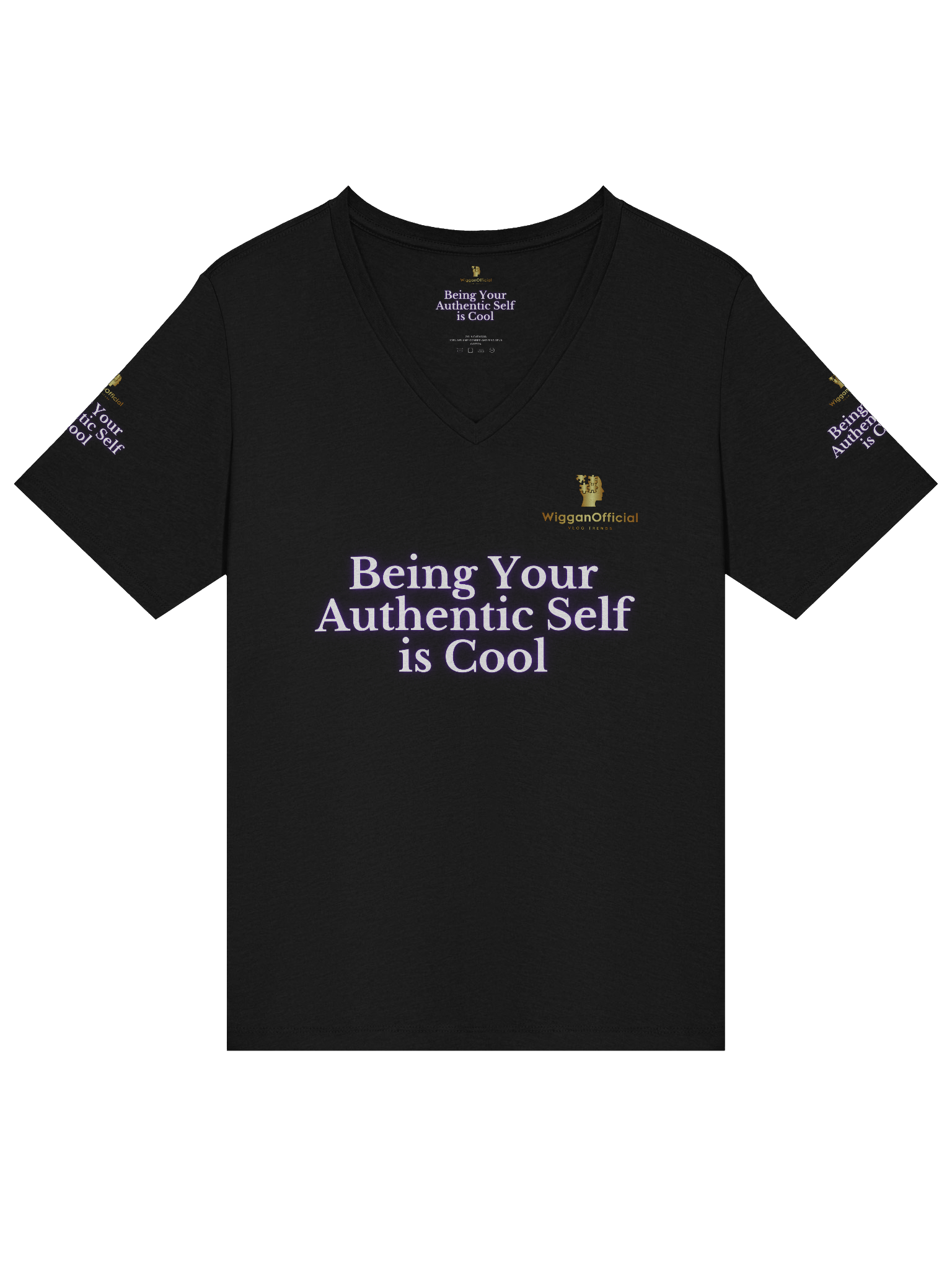 WigganOfficial "Being Your Authentic Self Is Cool" V-Neck T-Shirt. product image (18)