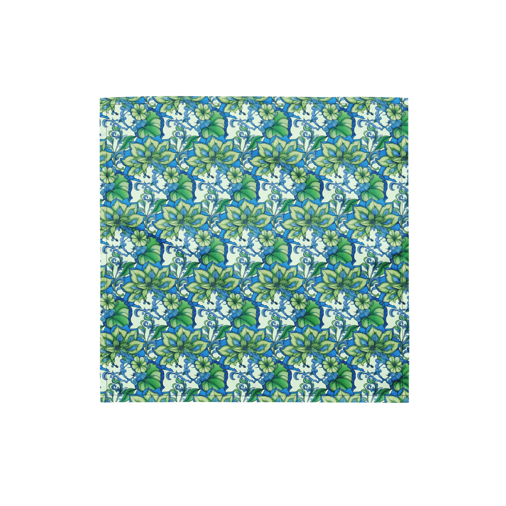 Cool Blue Florals - Bandana product image (1)