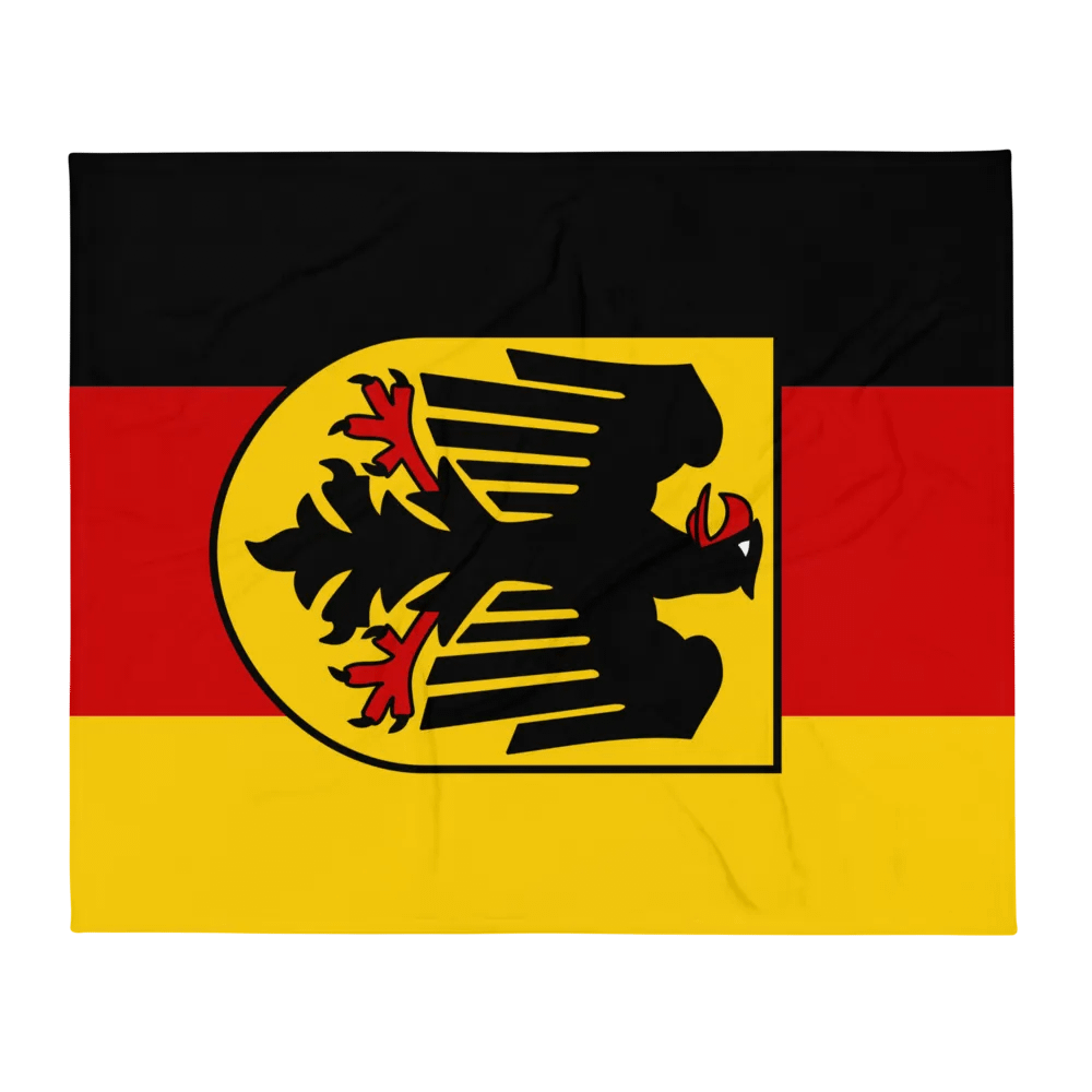 "Germany" Eagle Emblem German Flag Throw Blanket product image (2)
