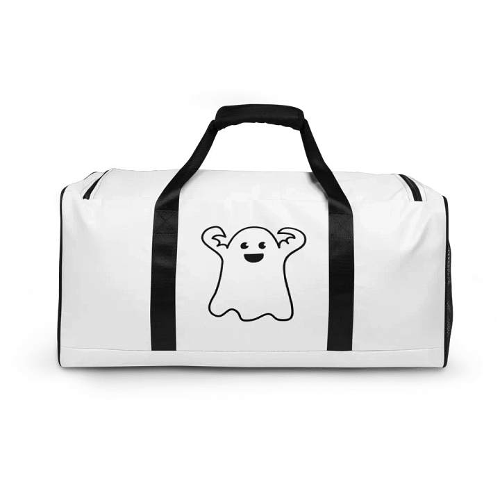 Fitness Ghost Flexing Muscles White Duffle Bag product image (2)