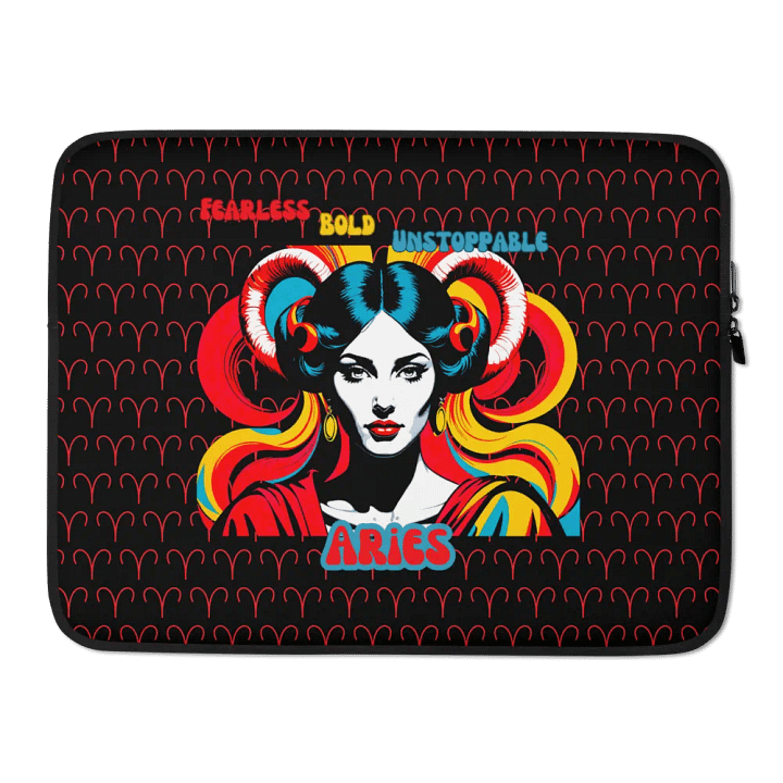 Aries 2025, Fearless, Bold, Unstoppable, Laptop Sleeve product image (2)