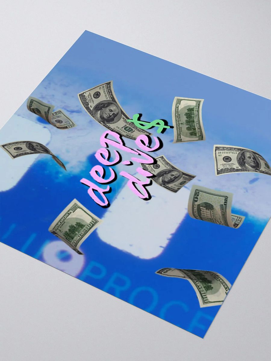 the deep dive$ money rain sticker. product image (9)