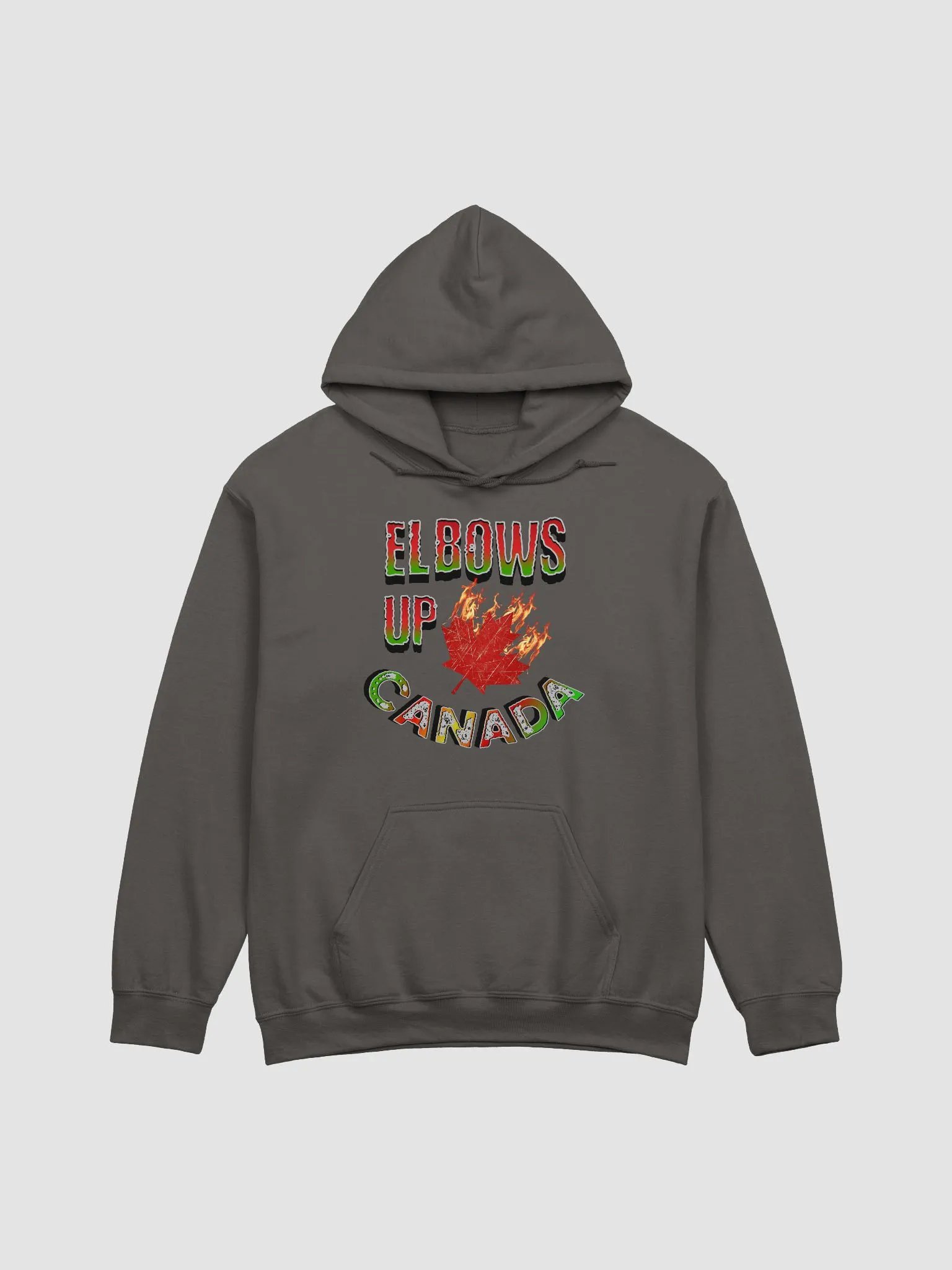 Elbows Up Canada Fiery Maple Leaf Classic Hoodie product image (3)
