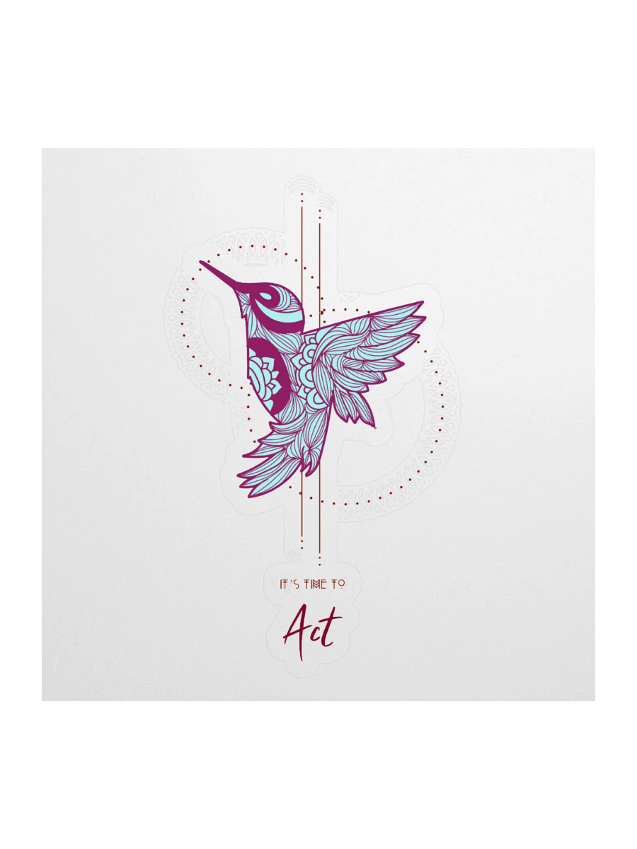 Ephemeral Art Hummingbird Sticker product image (1)